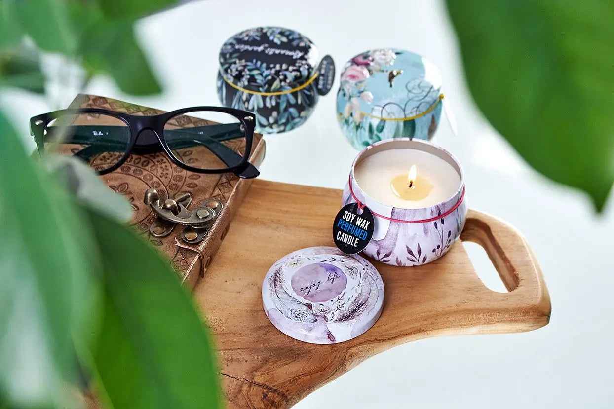 Art Tin Candle Sea Life - Ocean - Inspired Aromatherapy for Home Decor - Ignara Living