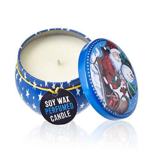 Art Tin Candle - Vintage Christmas Candle - Ignara Living