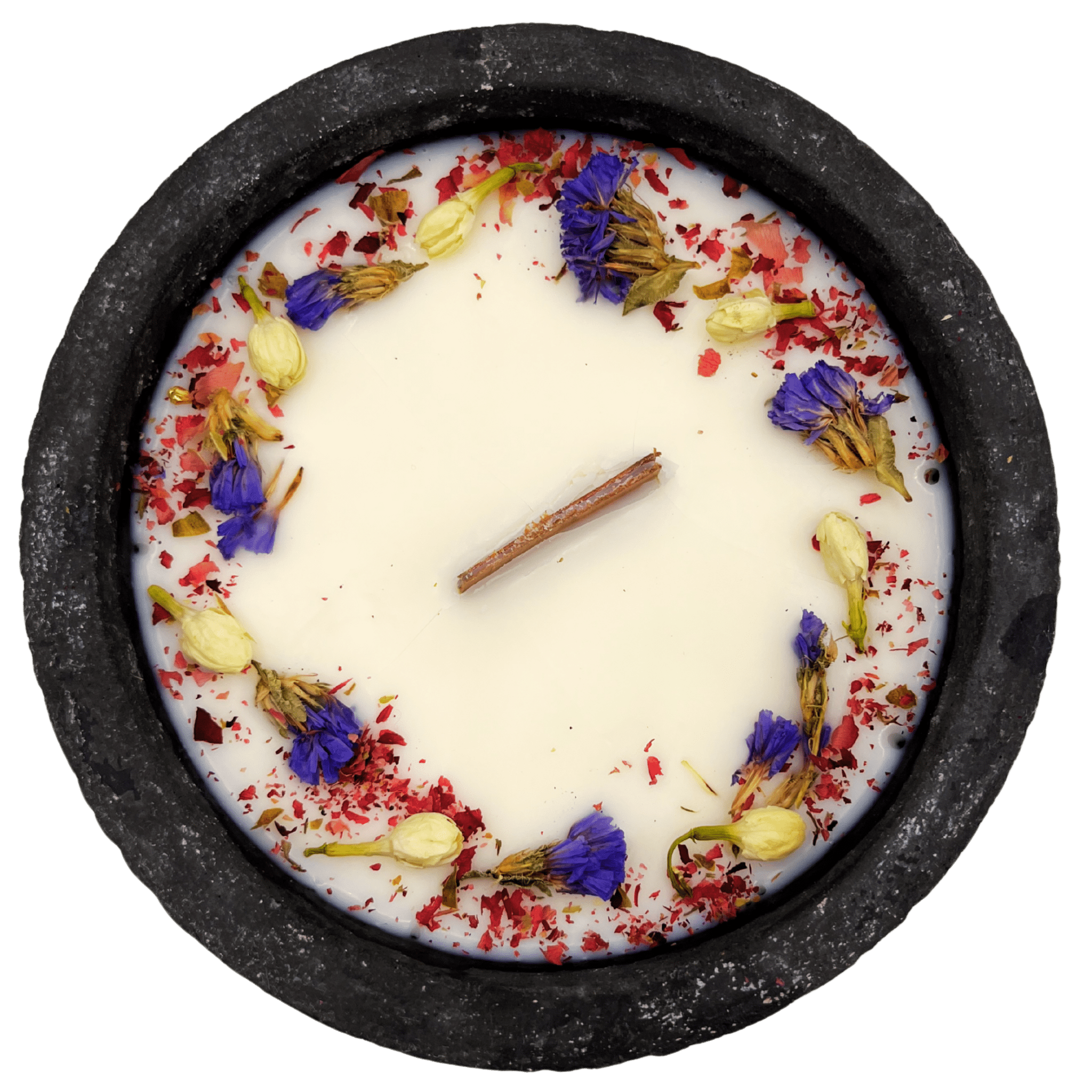 Black Edition HANDGEMACHTE Citronella BETONKERZE - Stilvolle Sojawachskerze für Ihr Zuhause. Outdoor Kerze mit Blütenverzierung und HOCHWERTIGEM Holzdocht aus dem Südschwarzwald - Ignara Living