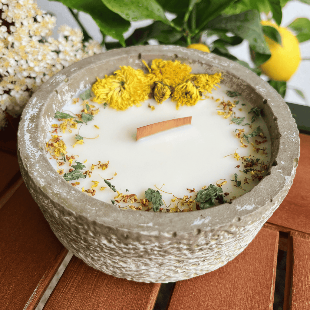 Limitierte Einzelstücke: Outdoor Citronella - Betonkerze „Mugge Schreck“ – Handgemachter Insektenschutz aus dem Südschwarzwald - Ignara Living